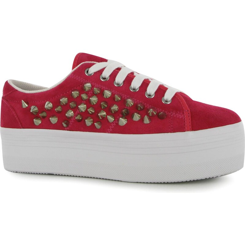 Jeffrey Campbell Play Zomg Suede Trainers, pink/silver