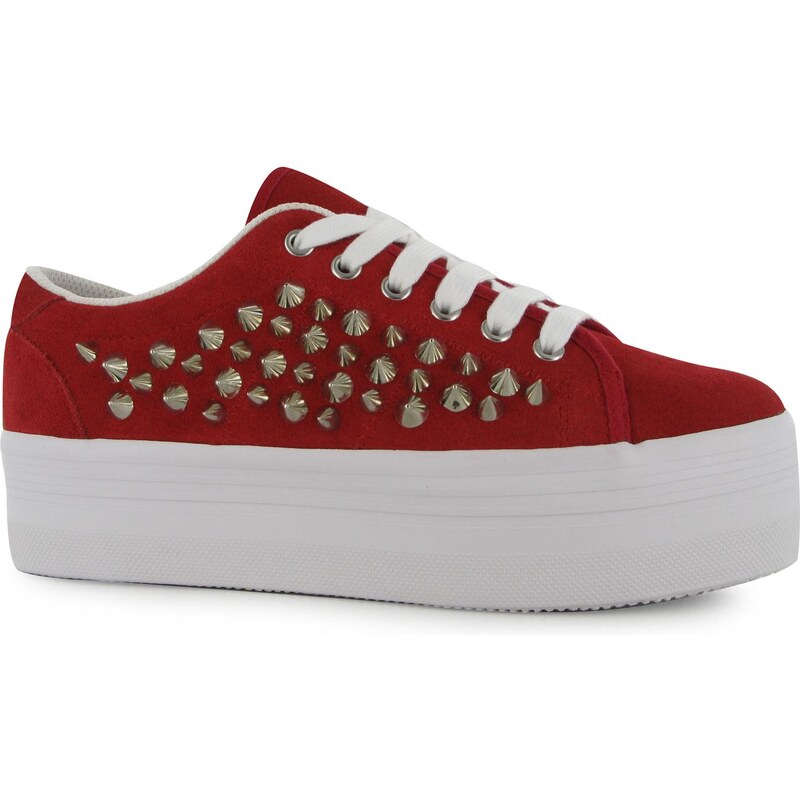 Jeffrey Campbell Play Zomg Suede Trainers, red/silver