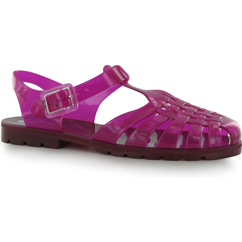 JuJu Jellies Reilly Premium Ladies Sandals, garnet pink