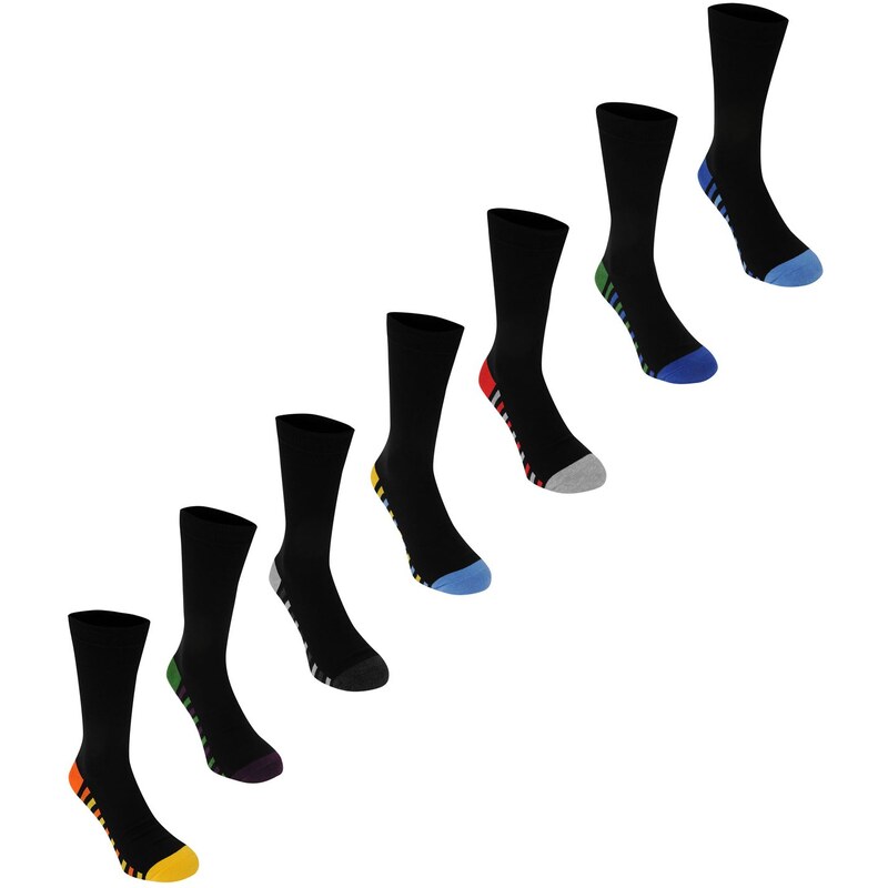 Kangol Formal 7 Pack Socks, colour str sole