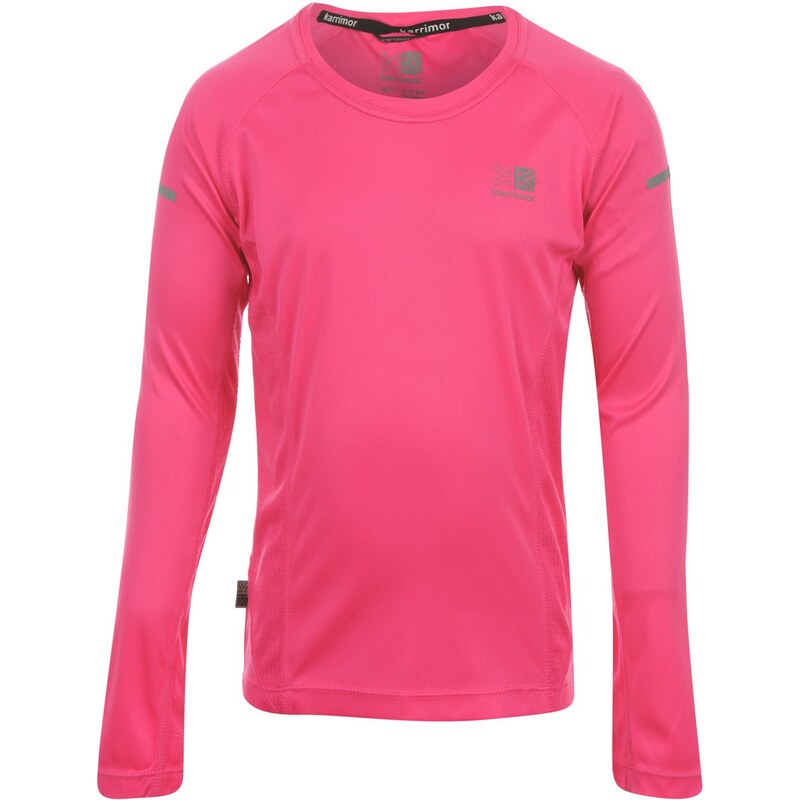 Karrimor Long Sleeved Running Top Girls, pink