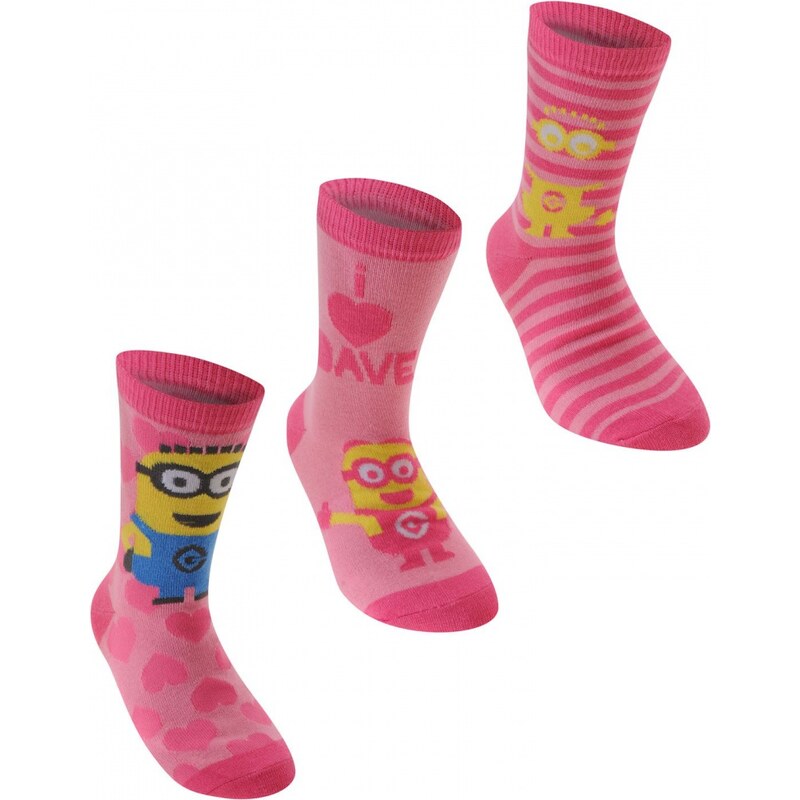 Character Despicable Me Crew Socks Childs, minion girl