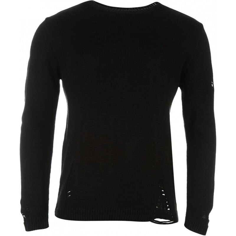 Jilted Generation Ripped Jumper Mens, black