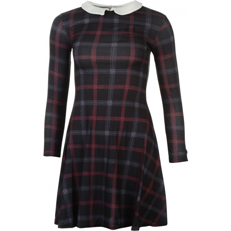 Jilted Generation Wednesday Dress Ladies, grey/red check