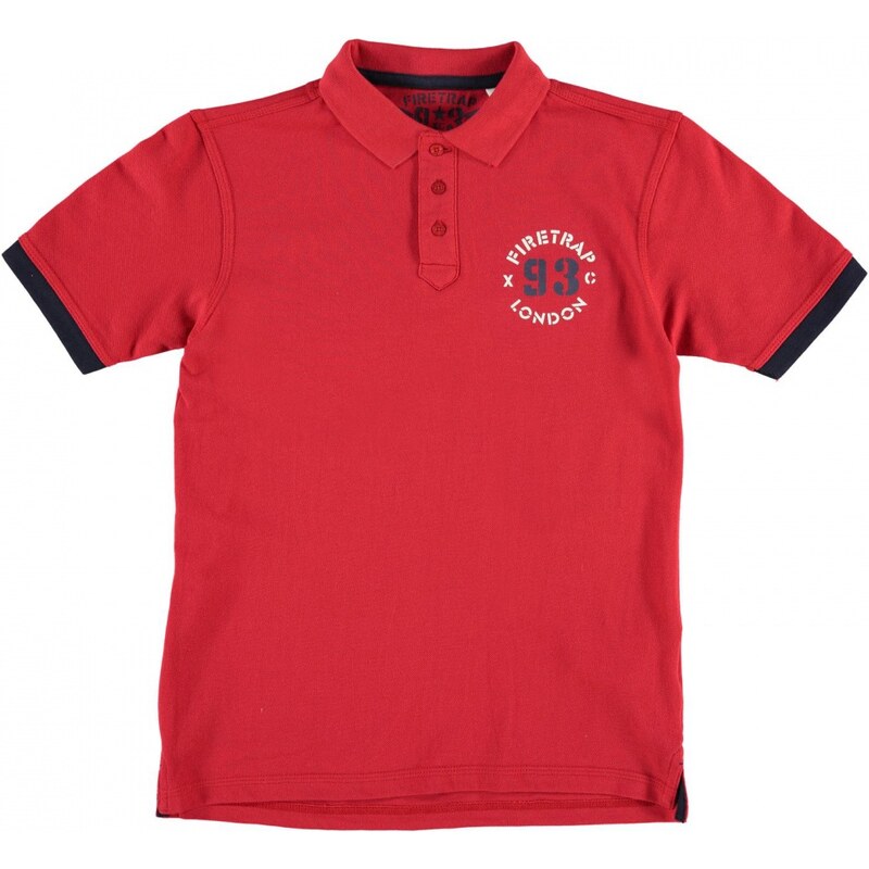 Firetrap Short Sleeve Polo Junior, red