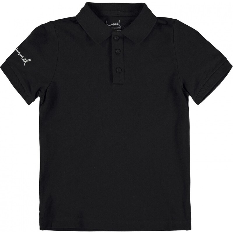 Hummel 328 Short Sleeve Polo Shirt Junior Boys, 2001 black
