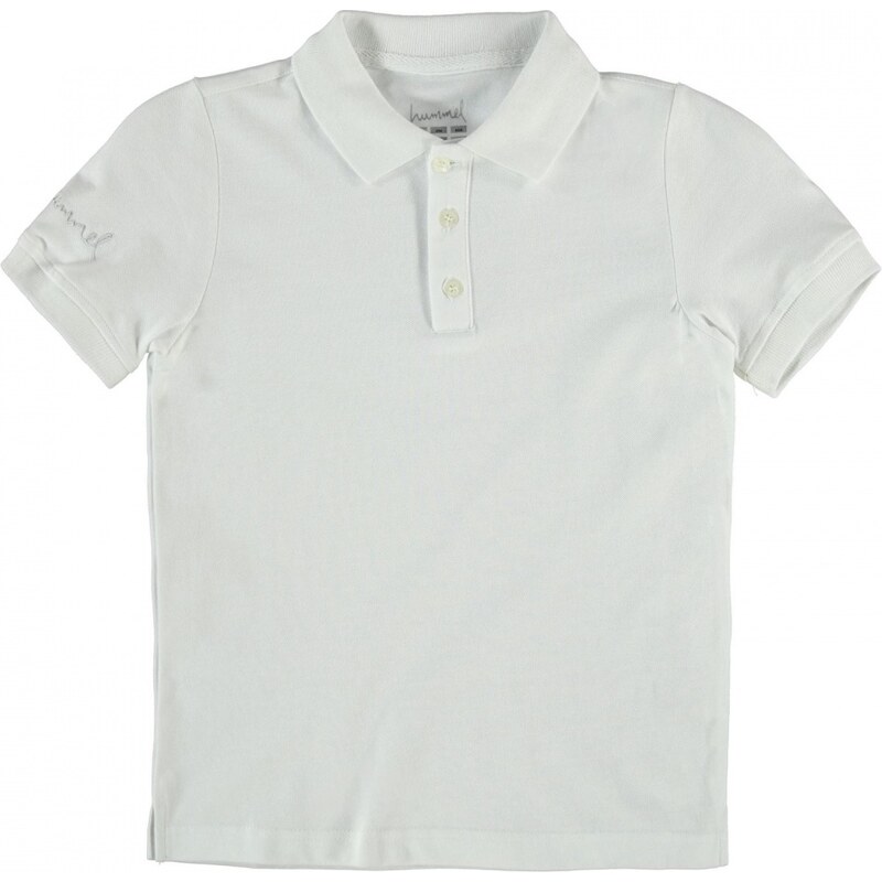 Hummel 328 Short Sleeve Polo Shirt Junior Boys, 9001 white