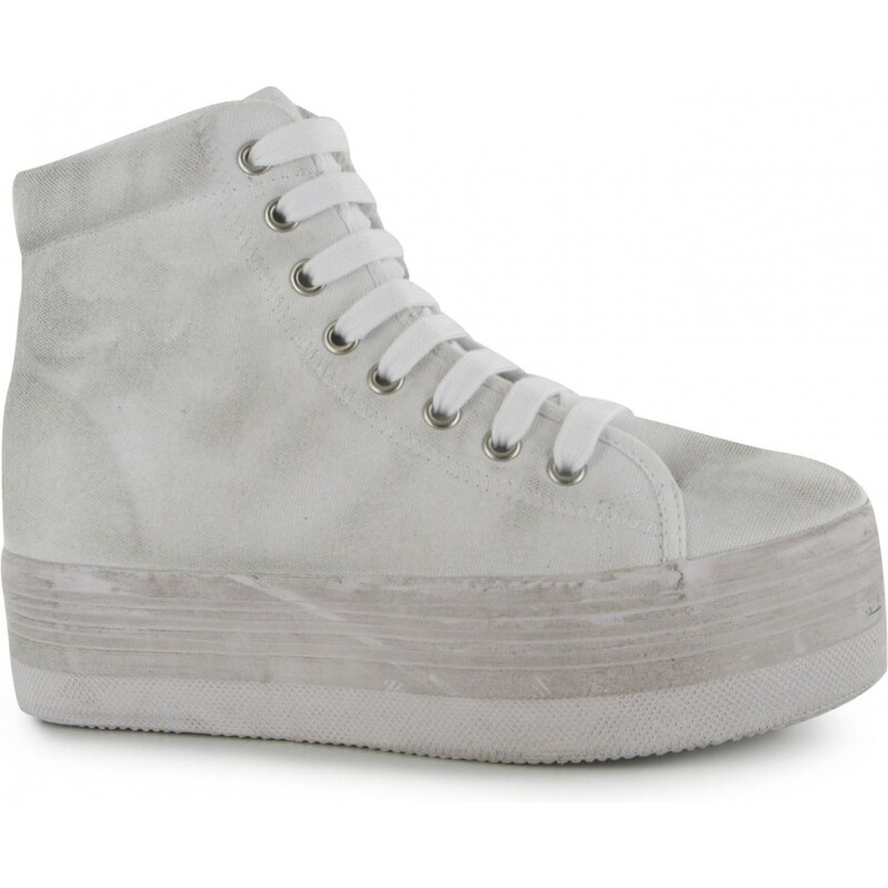 Jeffrey Campbell Play Canvas Washed Hi Tops, white