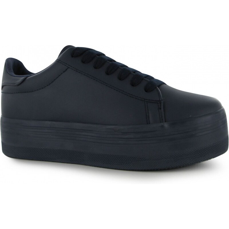 Jeffrey Campbell Play Stan Leather Look Trainers, dark navy
