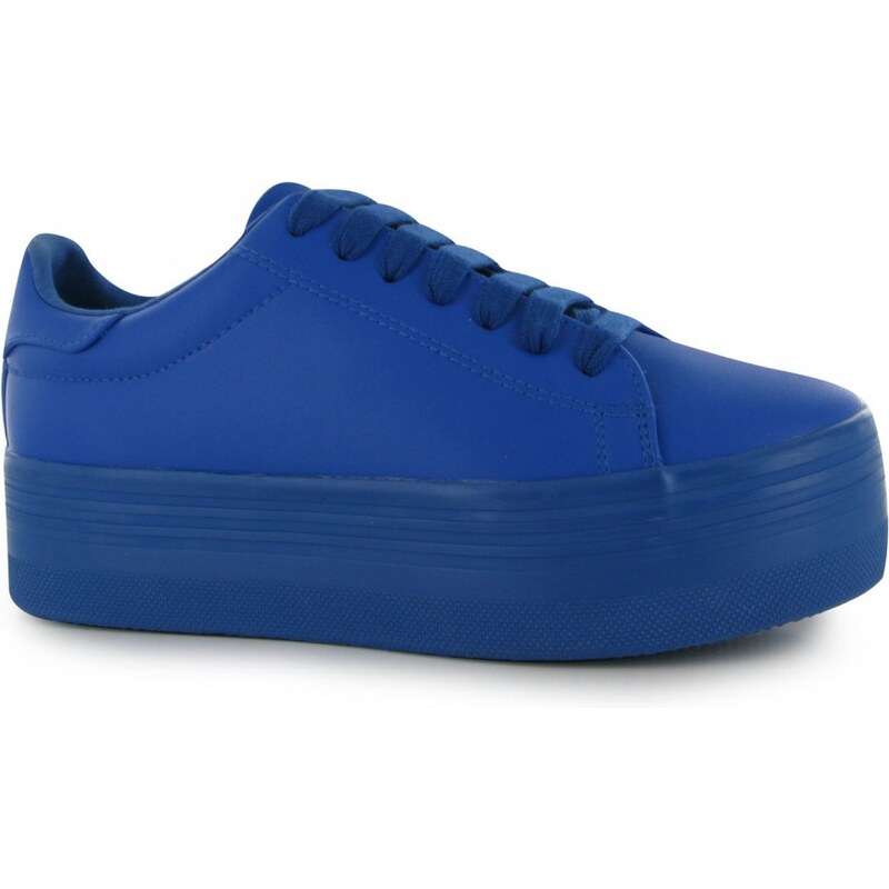 Jeffrey Campbell Play Stan Leather Look Trainers, electric blue
