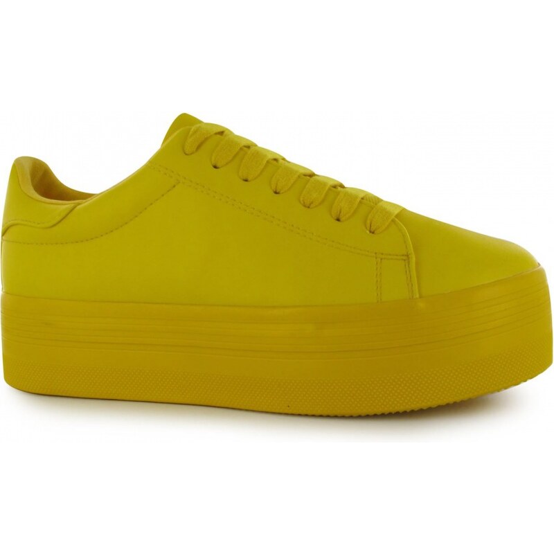 Jeffrey Campbell Play Stan Leather Look Trainers, yellow