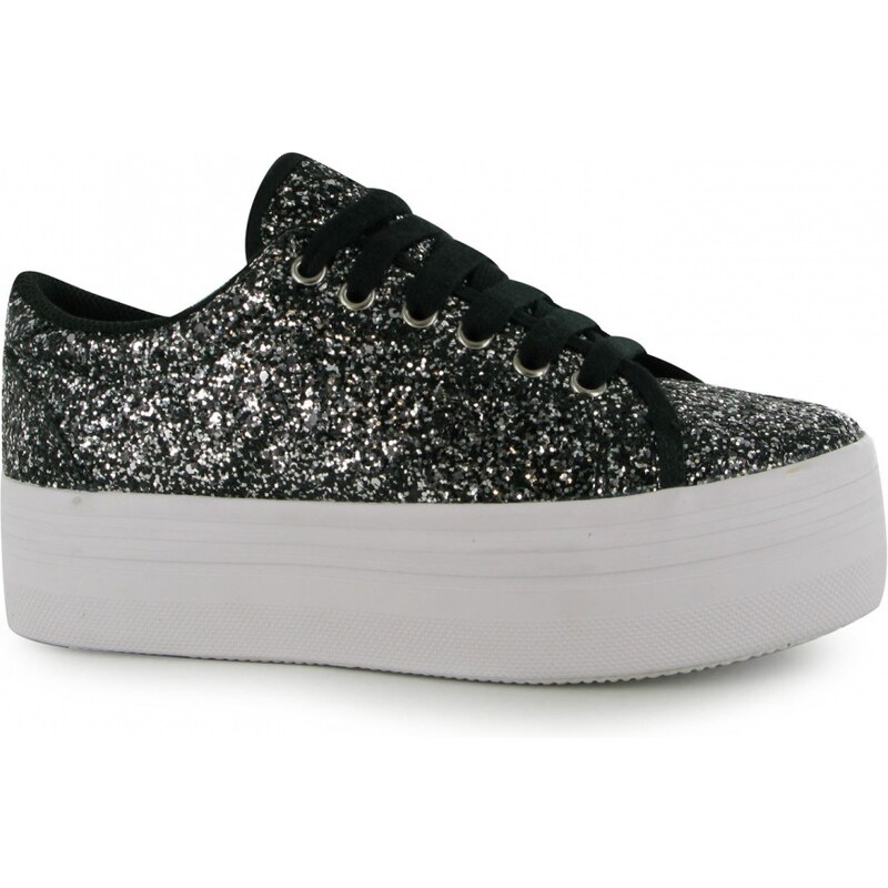 Jeffrey Campbell Play Zomg Glitter Trainers, black/white