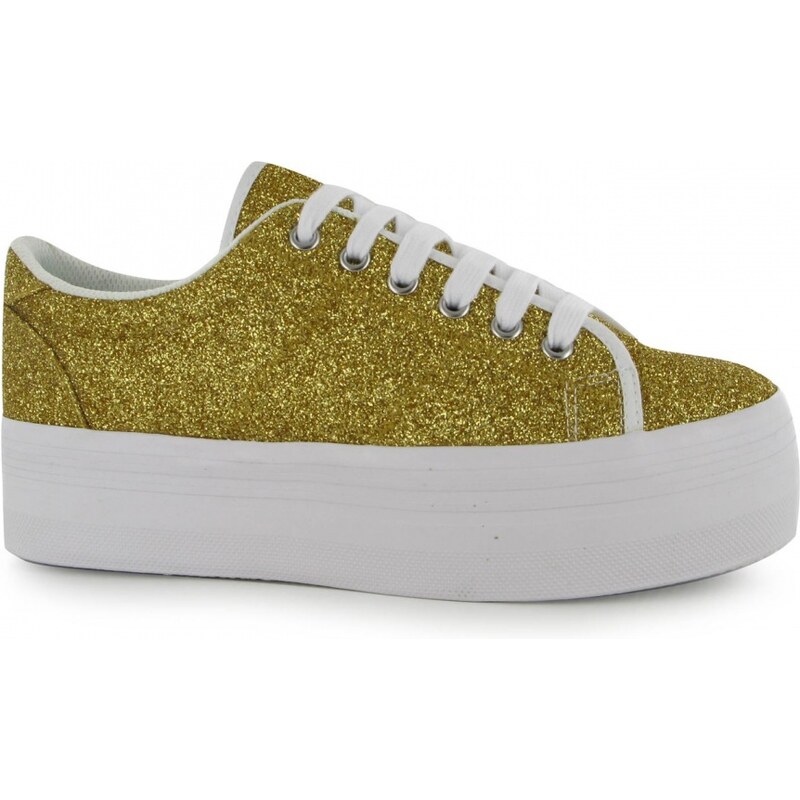 Jeffrey Campbell Play Zomg Glitter Trainers, gold