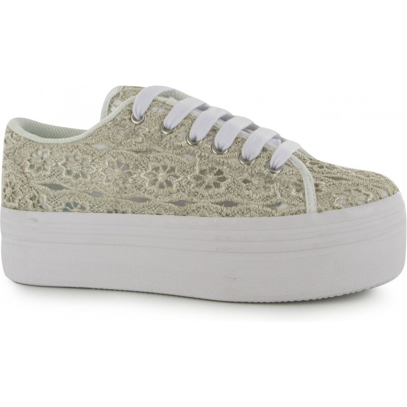 Jeffrey Campbell Play Zomg Lace Trainers, white/grey