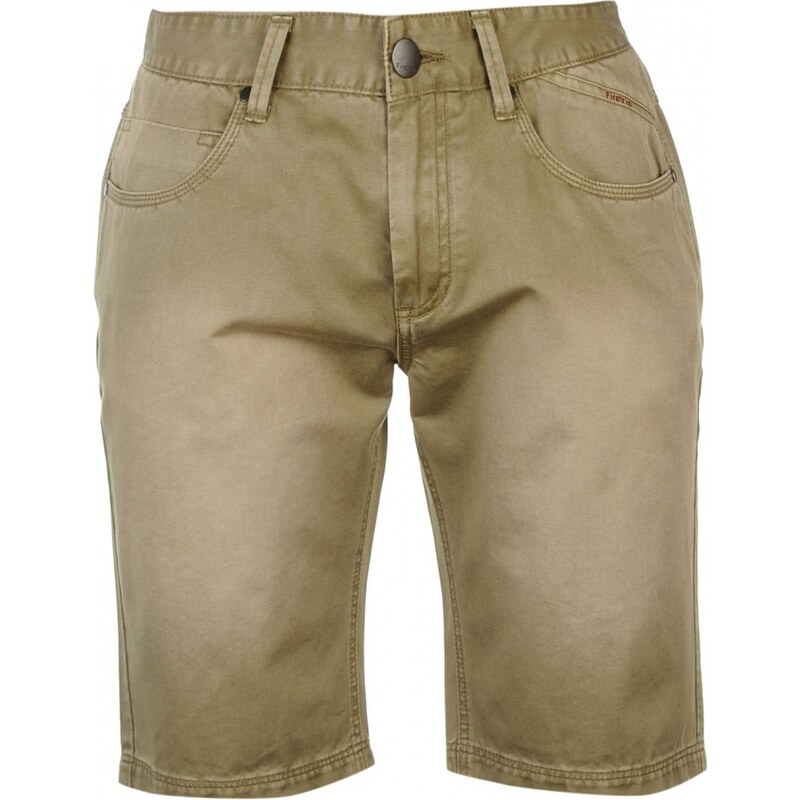 Firetrap Coloured Denim Shorts Mens, khaki