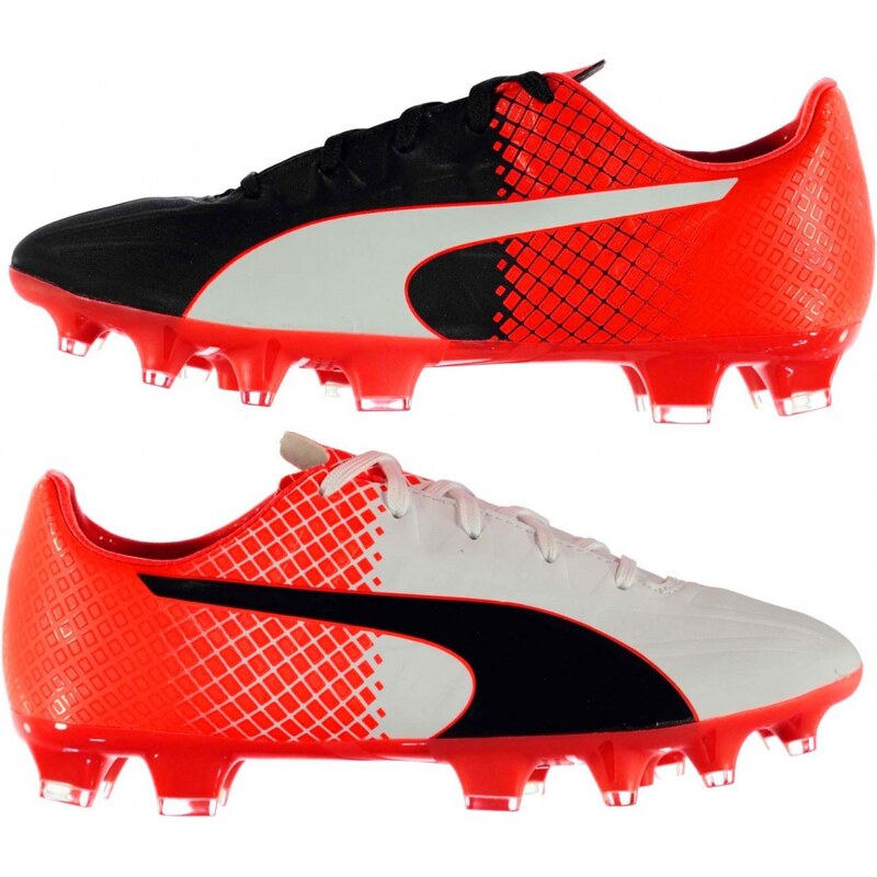 Puma evoSpeed 4 FG Football Boots Junior, black/red blast