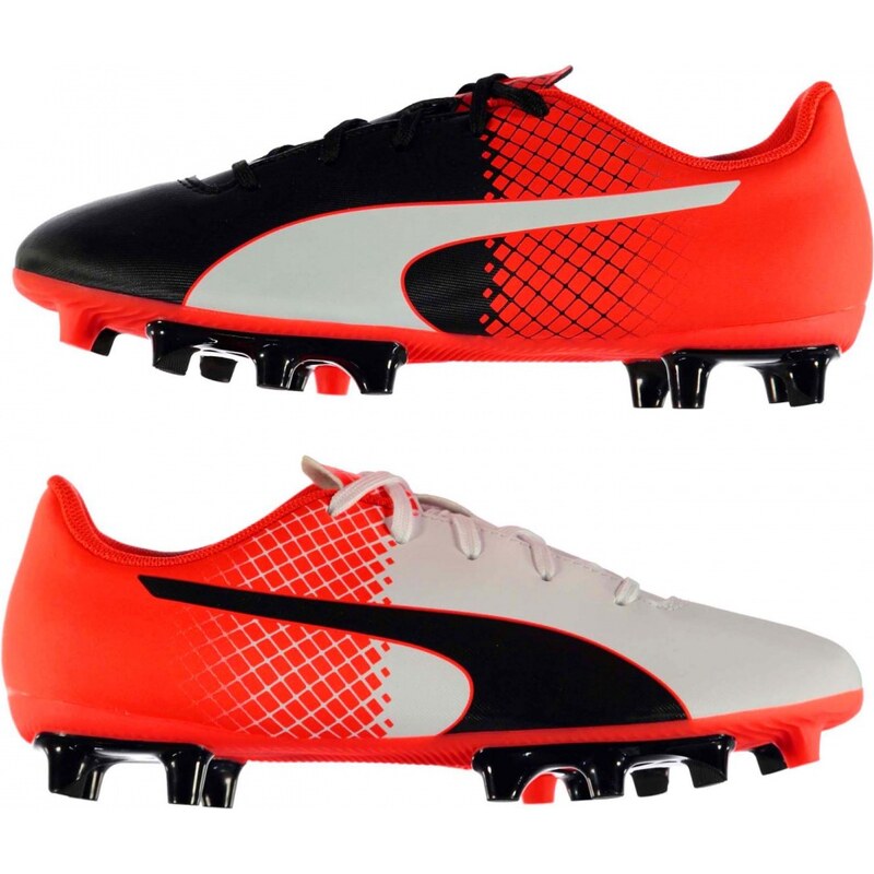 Puma evoSpeed 5 FG Football Boots Junior, black/red blast