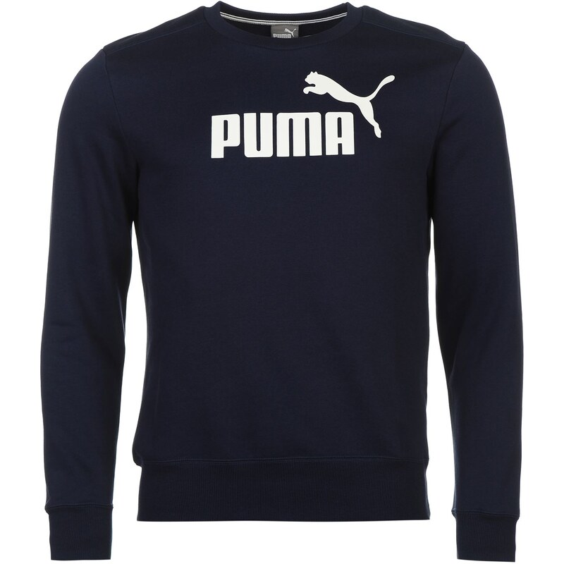 mikina Puma Logo Crew Sweatshirt pánská Navy/white