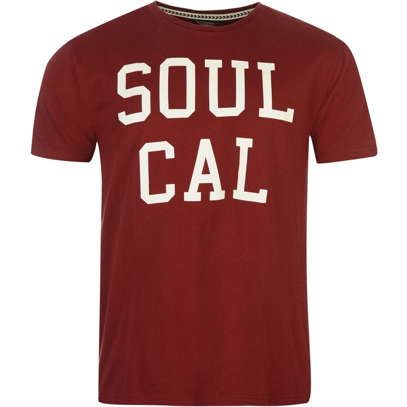 Pánské tričko SoulCal Logo - vínová