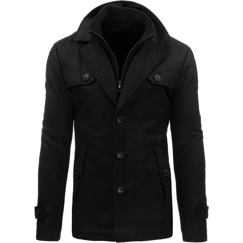 Coolbuddy Pánský zimní jednořadý kabát 9214