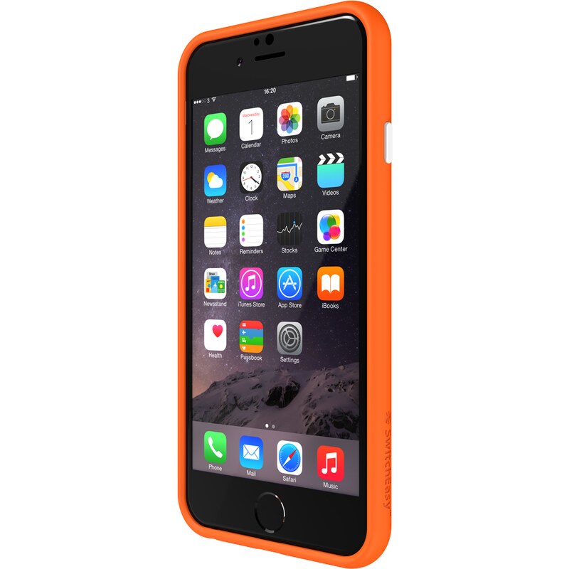 Pouzdro / kryt pro Apple iPhone 6 / 6S - SwitchEasy, NUMBERS DropProof Sunlit Tangerine