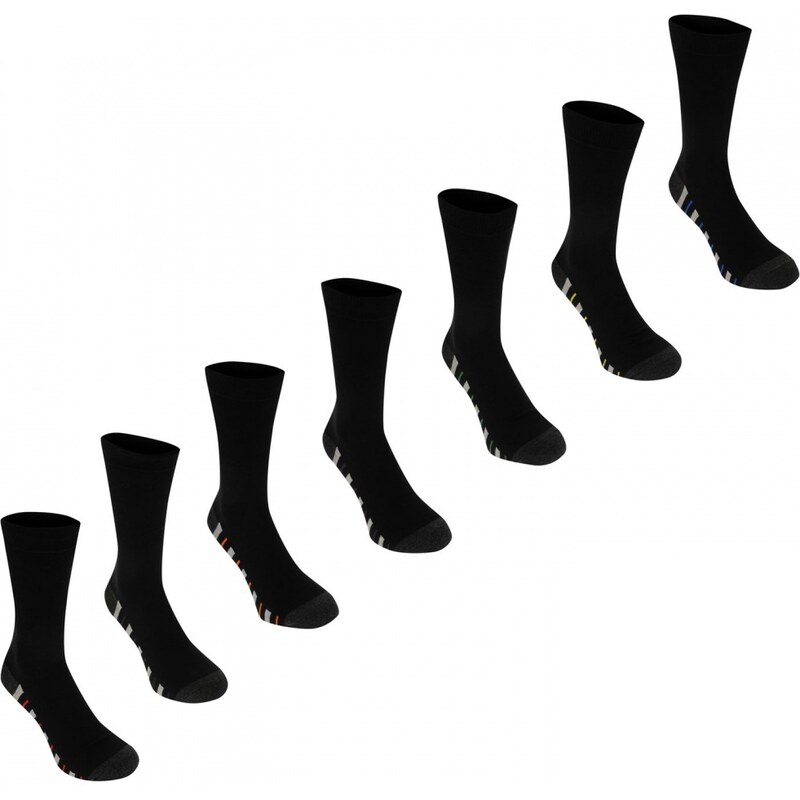 Kangol Formal 7 Pack Socks, grey stri sole
