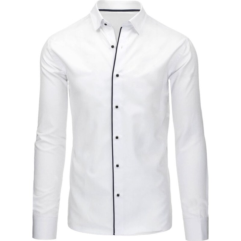 Bílá manažerská košile s vkusnými knoflíky