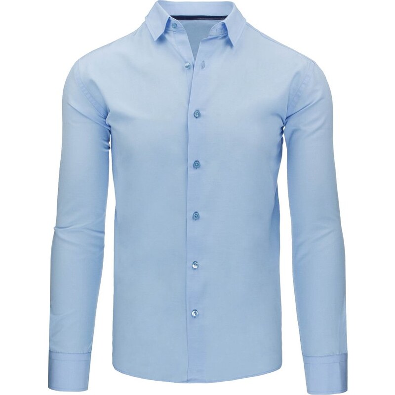 Společenská slim košile v blankytně modré barvě