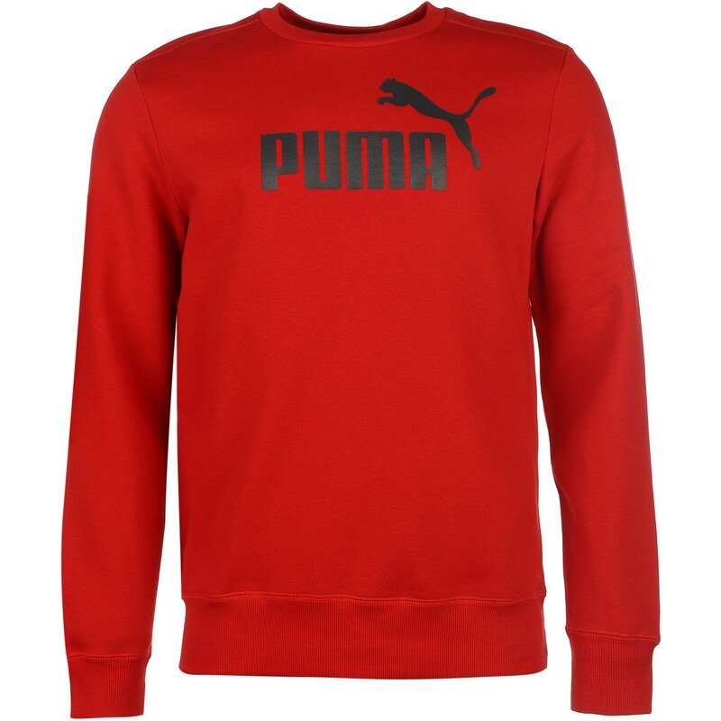mikina Puma Logo Crew Sweatshirt pánská Red