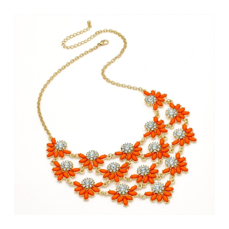 Oranžový náhrdelník Gaya 29241