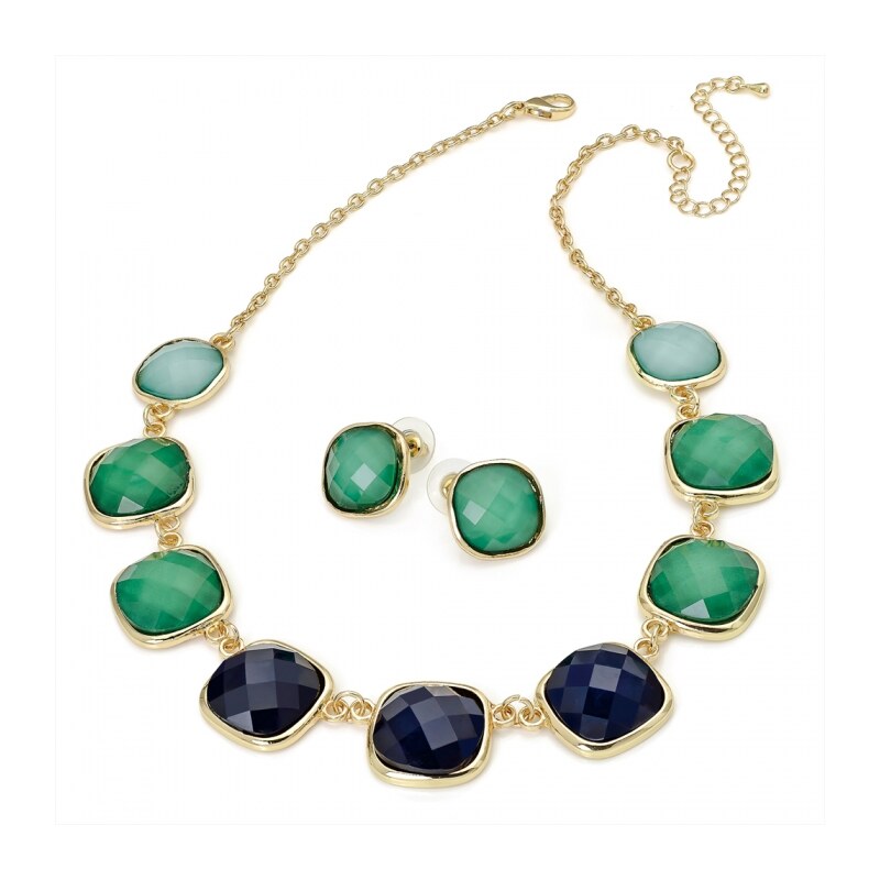 SET: Zelený náhrdelník a náušnice Marisa 29643