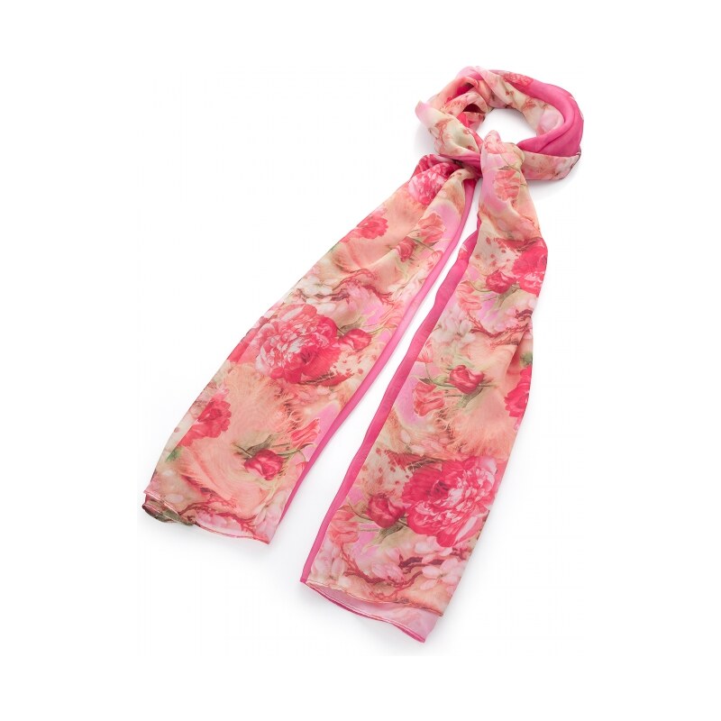 Dámský růžový šátek Roses 30477