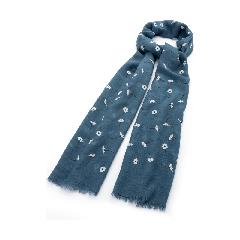Dámský modrý šátek Daisy 30476