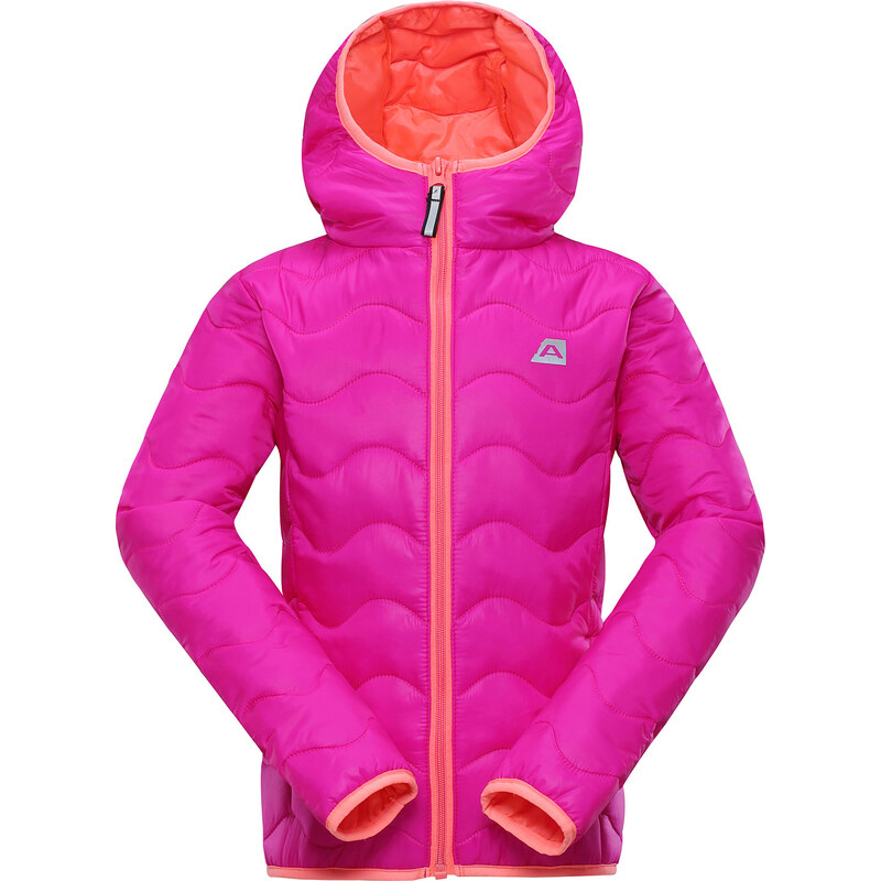 ALPINE PRO Dívčí zimní prošívaná bunda Solo - růžová