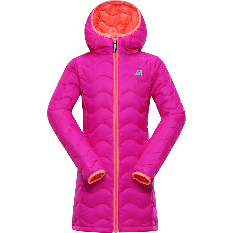 ALPINE PRO Dívčí zimní prošívaný kabát Sierro - růžový