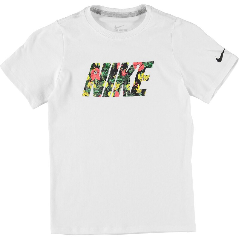 Tričko Nike Floral QTT dět. bílá