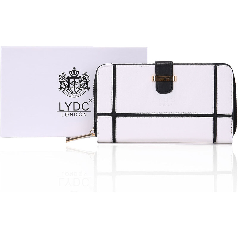 LYDC LONDON Bílo-černá peněženka LYDC