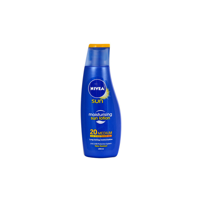 Nivea Sun Moisturising Sun Lotion SPF20 200ml Kosmetika na opalování W poškozený flakon Hydratační mléko na opalování