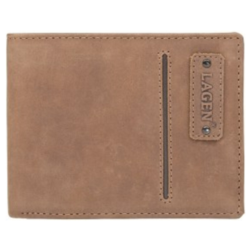 Lagen Pánská hnědá kožená peněženka ECO Brown 521