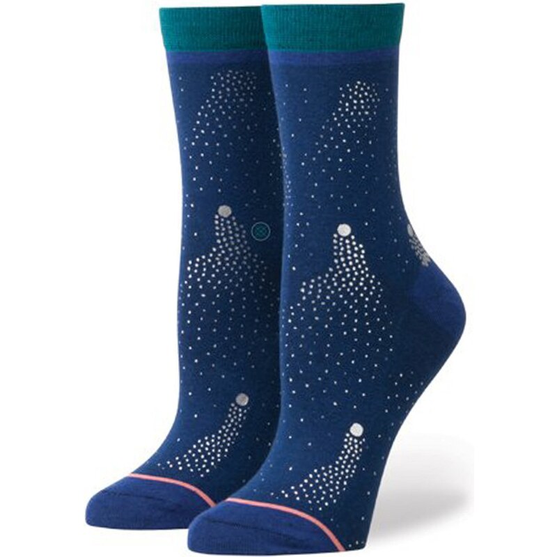 Tmavě modré dámské ponožky s třpytivým vzorem Stance Silver Fall