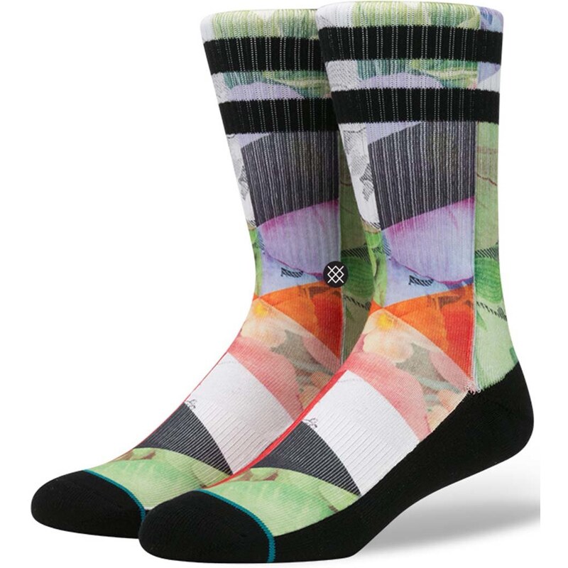 Černo-zelené pánské ponožky s barevným vzorem Stance Free Love
