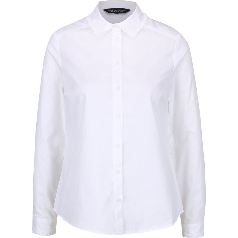 Bílá košile s ozdobným límečkem Dorothy Perkins