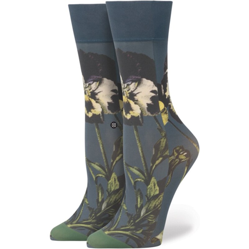 Tmavé modré vzorované dámské silonkové ponožky Stance Black Iris
