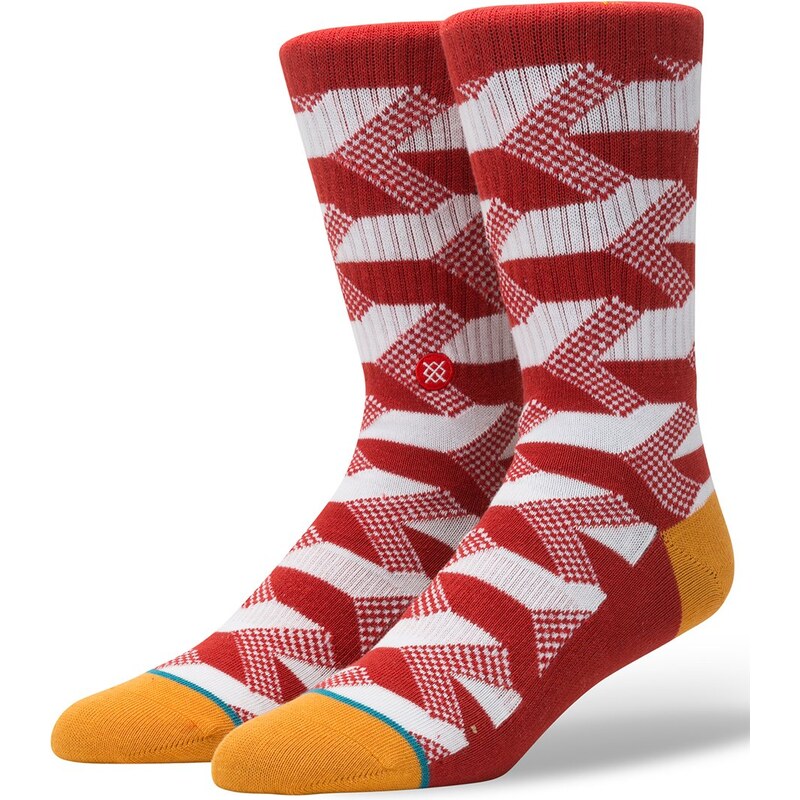 Bílo-červené pánské ponožky Stance Happening