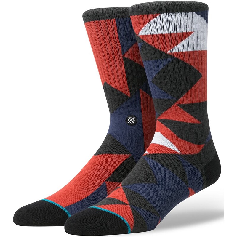 Červeno-modré pánské vzorované ponožky Stance Mondo