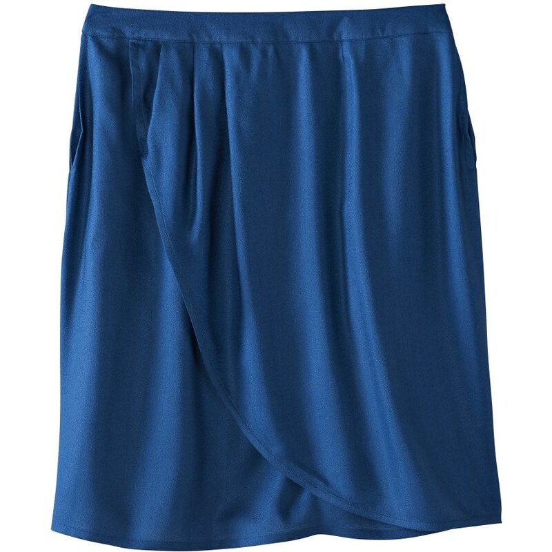 Blancheporte Jednobarevná zavinovací sukně modrá