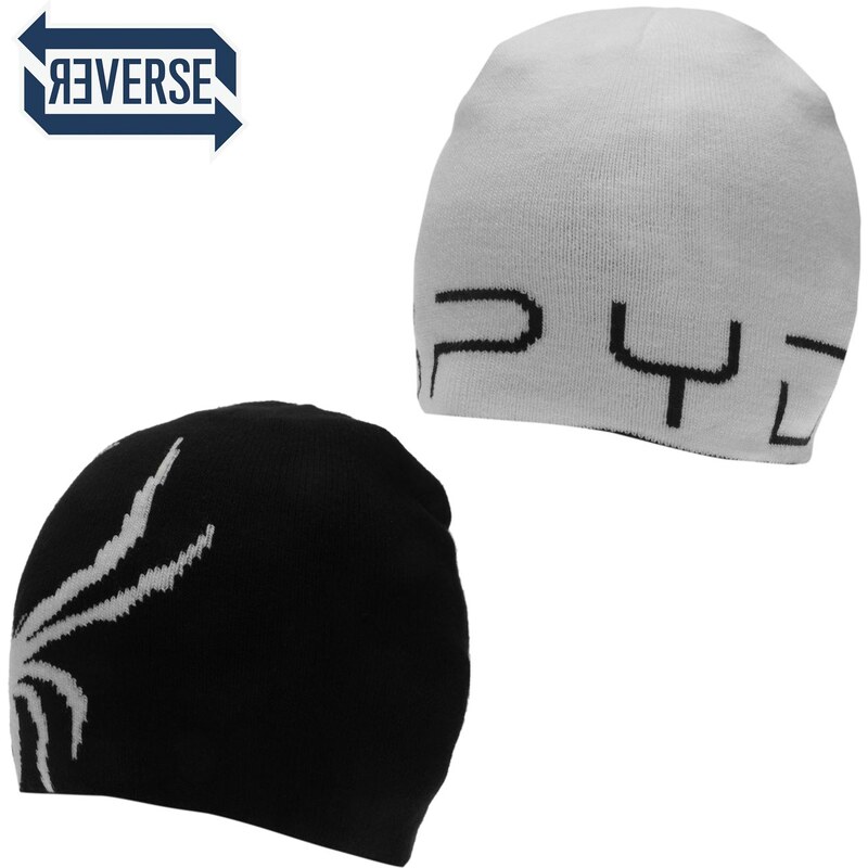Spyder Elevation Mens Beanie Hat, black/white
