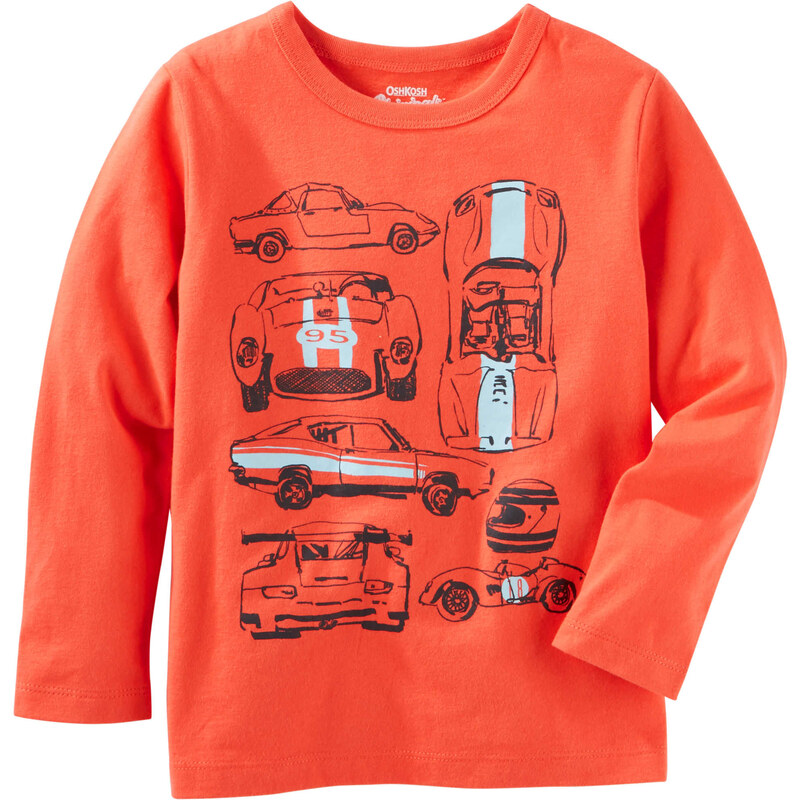 Oshkosh Chlapecké tričko s autem - oranžové