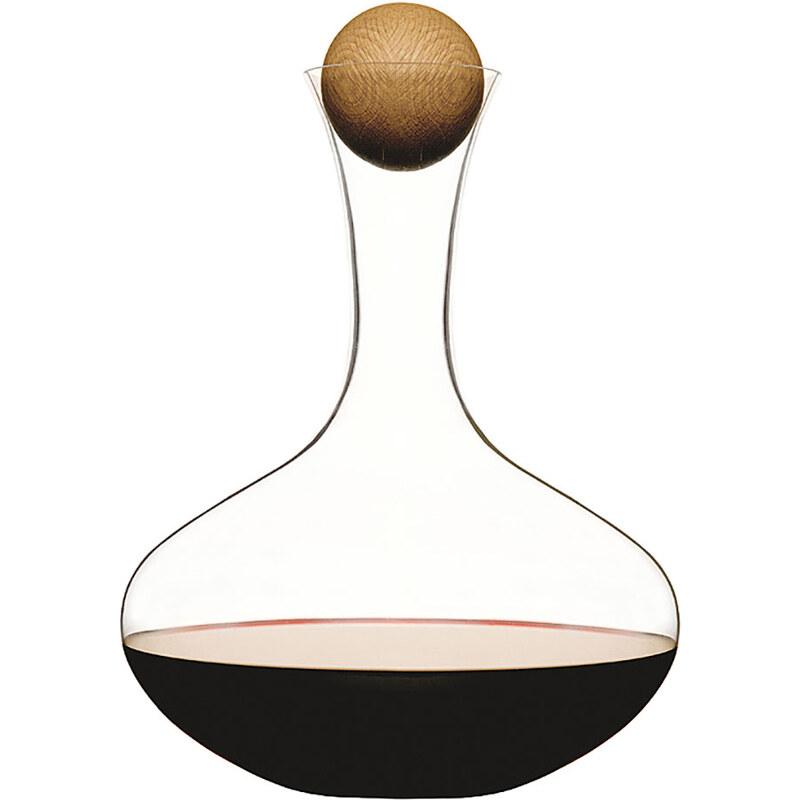 Karafa na vino s dřevěnou kuličkou SAGAFORM Oval Oak 2L
