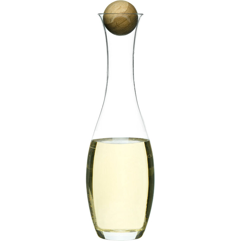Karafa na vino s dřevěnou kuličkou SAGAFORM Oval Oak 1L
